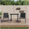 Trädgårdsstolar 2 st med dynor svart 56x59x84 cm konstrotting vidaXL – miniatyr 1