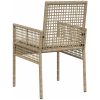 Trädgårdsstolar 2 st med kuddar Beige Poly Rattan vidaXL 53 x 60 x 85 cm – miniatyr 7