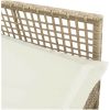 Trädgårdsstolar 2 st med kuddar Beige Poly Rattan vidaXL 53 x 60 x 85 cm – miniatyr 9