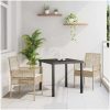 Trädgårdsstolar 2 st med kuddar Beige Poly Rattan vidaXL 53 x 60 x 85 cm – miniatyr 1