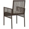 Trädgårdsstolar 2 st med Kuddar Brun Poly Rattan vidaXL 53 x 60 x 85 cm – miniatyr 7
