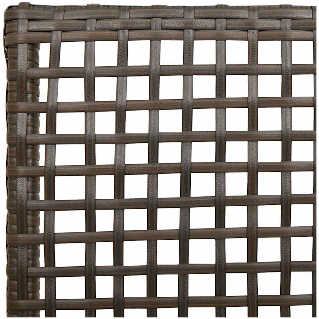Trädgårdsstolar 2 st med Kuddar Brun Poly Rattan vidaXL 53 x 60 x 85 cm – bild 8