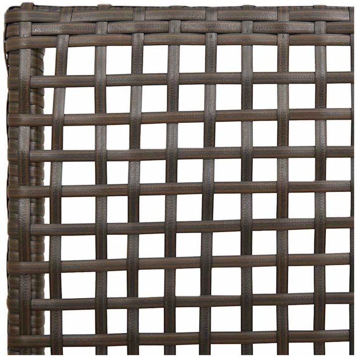 Trädgårdsstolar 2 st med Kuddar Brun Poly Rattan vidaXL 53 x 60 x 85 cm – bild 8