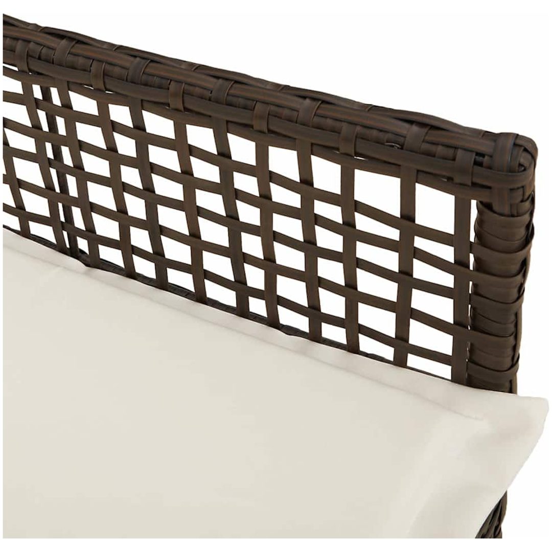 Trädgårdsstolar 2 st med Kuddar Brun Poly Rattan vidaXL 53 x 60 x 85 cm – bild 9