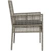 Trädgårdsstolar 2 st med kuddar Grå Poly Rattan vidaXL 53 x 60 x 85 cm – miniatyr 6