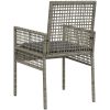 Trädgårdsstolar 2 st med kuddar Grå Poly Rattan vidaXL 53 x 60 x 85 cm – miniatyr 7