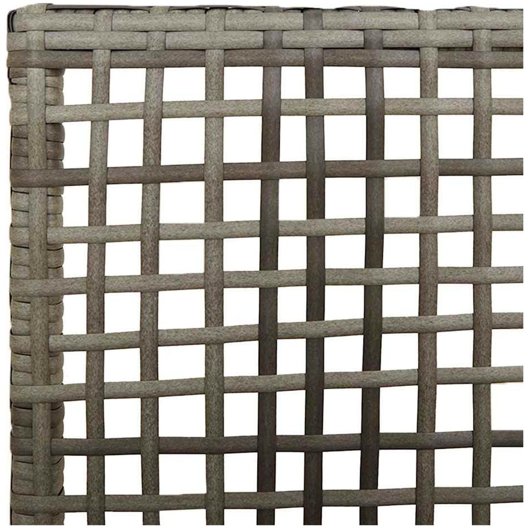 Trädgårdsstolar 2 st med kuddar Grå Poly Rattan vidaXL 53 x 60 x 85 cm – bild 8