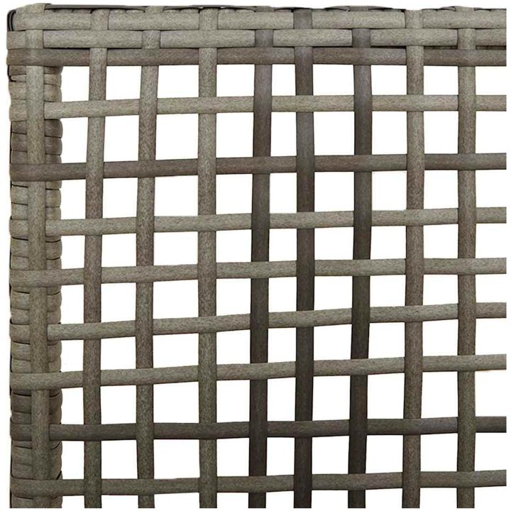 Trädgårdsstolar 2 st med kuddar Grå Poly Rattan vidaXL 53 x 60 x 85 cm – bild 8