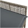 Trädgårdsstolar 2 st med kuddar Grå Poly Rattan vidaXL 53 x 60 x 85 cm – miniatyr 9