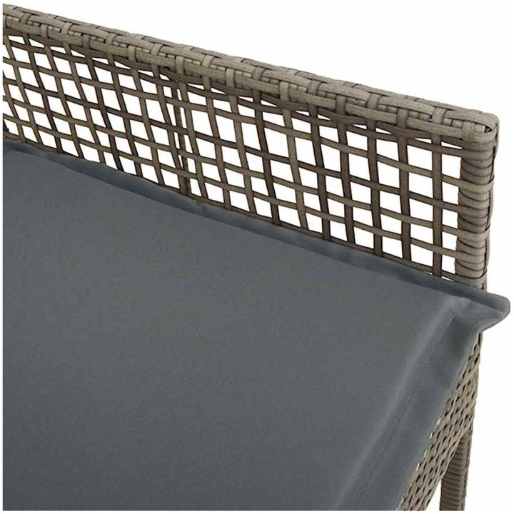 Trädgårdsstolar 2 st med kuddar Grå Poly Rattan vidaXL 53 x 60 x 85 cm – bild 9