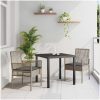 Trädgårdsstolar 2 st med kuddar Grå Poly Rattan vidaXL 53 x 60 x 85 cm – miniatyr 1