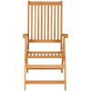 Trädgårdsstolar 2 st med kungsblåa dynor massiv teak vidaXL – miniatyr 3