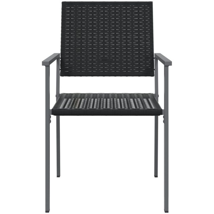 Trädgårdsstolar 2 st svart 54x62,5x89 cm konstrotting vidaXL – bild 4