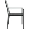 Trädgårdsstolar 2 st svart 54x62,5x89 cm konstrotting vidaXL – miniatyr 5