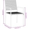 Trädgårdsstolar 2 st svart 54x62,5x89 cm konstrotting vidaXL – miniatyr 8