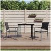Trädgårdsstolar 2 st svart 54x62,5x89 cm konstrotting vidaXL – miniatyr 1