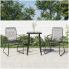 Trädgårdsstolar 2 st svart 58x59x85,5 cm PVC rotting vidaXL – miniatyr 1