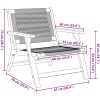 Trädgårdsstolar 2 st Svart 67x77x73 cm Massivt akaciaträ vidaXL 122 x 78 x 73 cm – miniatyr 12