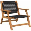 Trädgårdsstolar 2 st Svart 67x77x73 cm Massivt akaciaträ vidaXL 122 x 78 x 73 cm – miniatyr 4