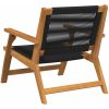 Trädgårdsstolar 2 st Svart 67x77x73 cm Massivt akaciaträ vidaXL 122 x 78 x 73 cm – miniatyr 5