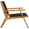 Trädgårdsstolar 2 st Svart 67x77x73 cm Massivt akaciaträ vidaXL 122 x 78 x 73 cm – miniatyr 7