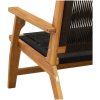 Trädgårdsstolar 2 st Svart 67x77x73 cm Massivt akaciaträ vidaXL 122 x 78 x 73 cm – miniatyr 10