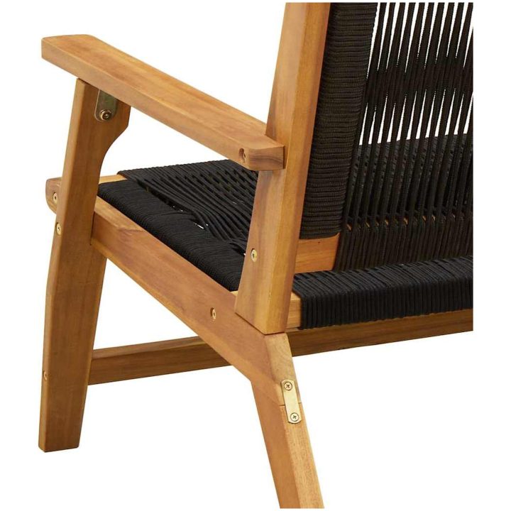 Trädgårdsstolar 2 st Svart 67x77x73 cm Massivt akaciaträ vidaXL 122 x 78 x 73 cm – bild 10