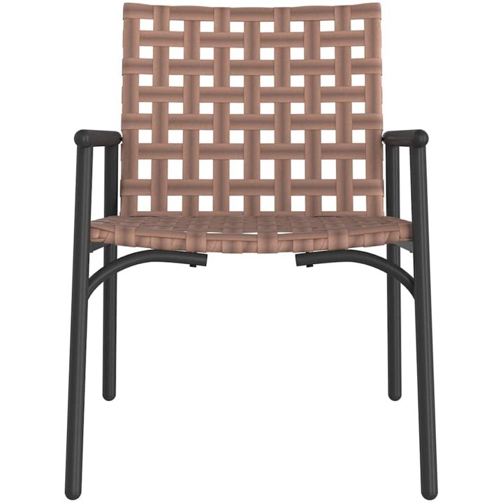 Trädgårdsstolar 2 st Svart 79x56x73,5 cm Poly Rattan vidaXL 110.5 x 79 x 75.5 cm – bild 5