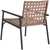 Trädgårdsstolar 2 st Svart 79x56x73,5 cm Poly Rattan vidaXL 110.5 x 79 x 75.5 cm – miniatyr 7