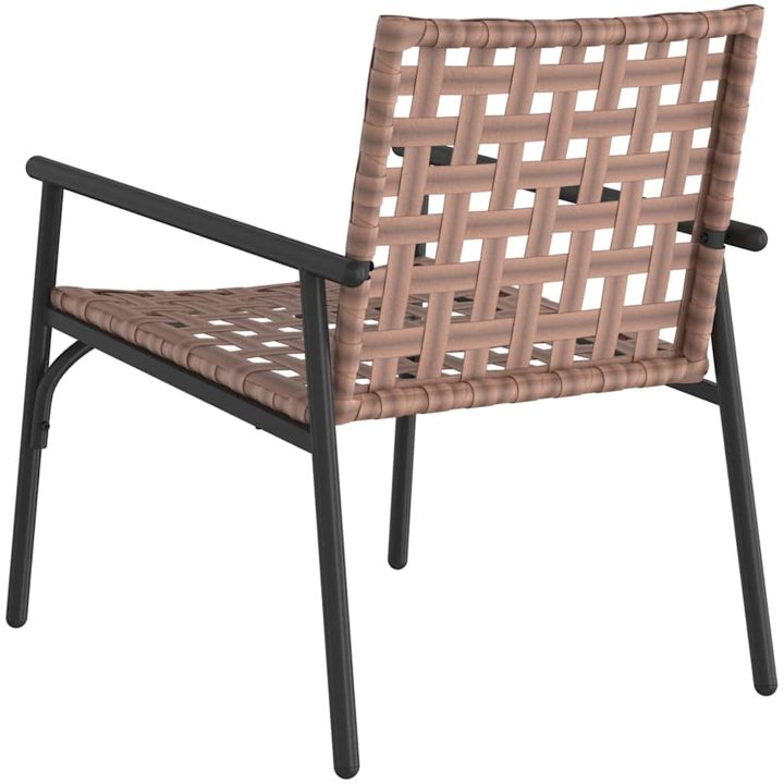 Trädgårdsstolar 2 st Svart 79x56x73,5 cm Poly Rattan vidaXL 110.5 x 79 x 75.5 cm – bild 7