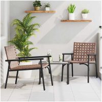 Trädgårdsstolar 2 st Svart 79x56x73,5 cm Poly Rattan vidaXL