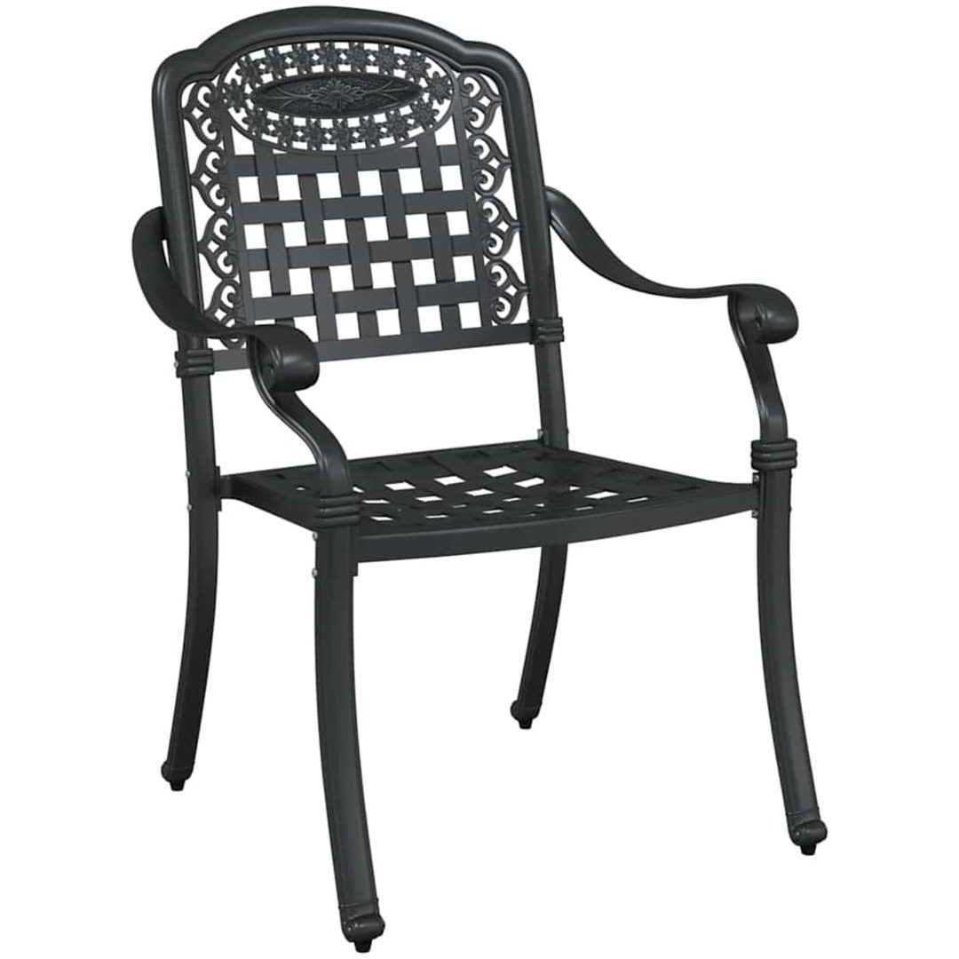 Trädgårdsstolar 2 st Svart Gjutjärn vidaXL 55 x 56,5 x 91 cm – bild 3