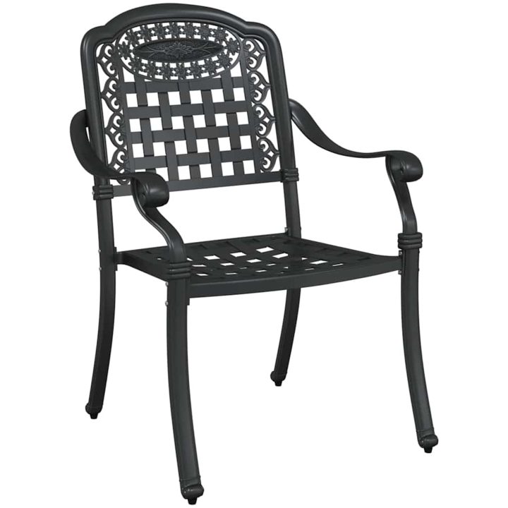 Trädgårdsstolar 2 st Svart Gjutjärn vidaXL 55 x 56,5 x 91 cm – bild 3