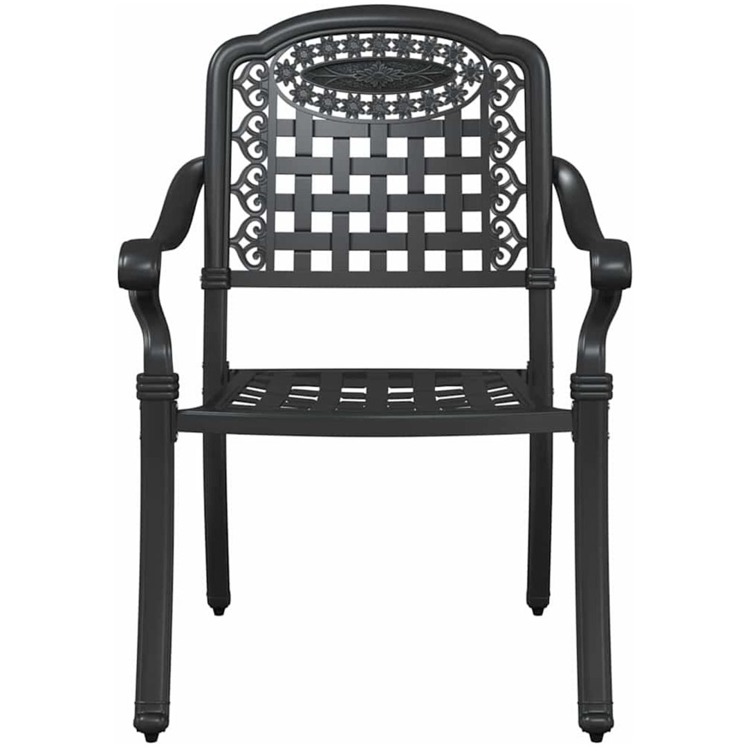 Trädgårdsstolar 2 st Svart Gjutjärn vidaXL 55 x 56,5 x 91 cm – bild 4