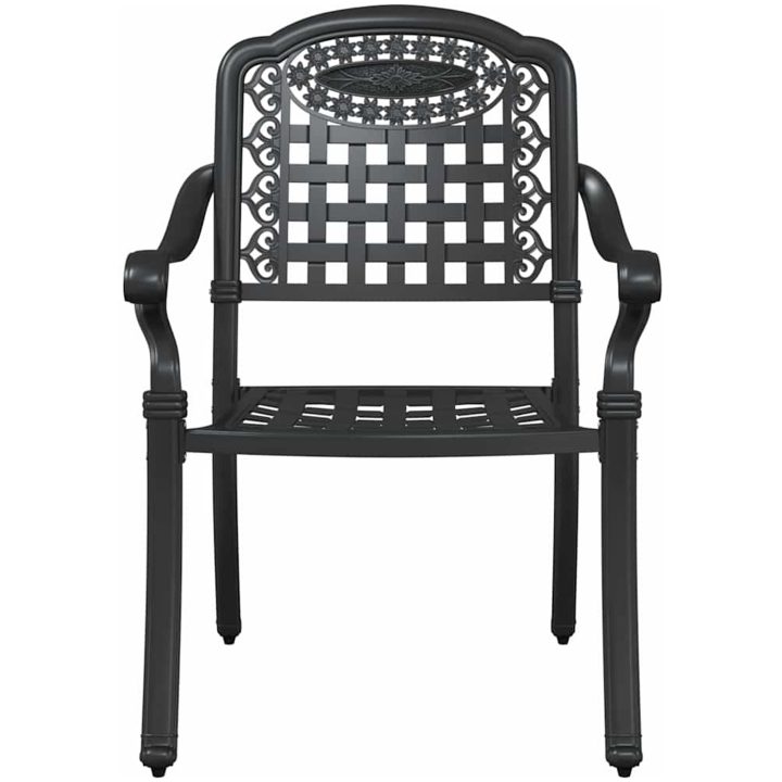 Trädgårdsstolar 2 st Svart Gjutjärn vidaXL 55 x 56,5 x 91 cm – bild 4