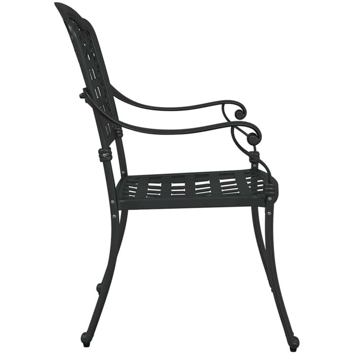 Trädgårdsstolar 2 st Svart Gjutjärn vidaXL 55 x 56,5 x 91 cm – bild 5