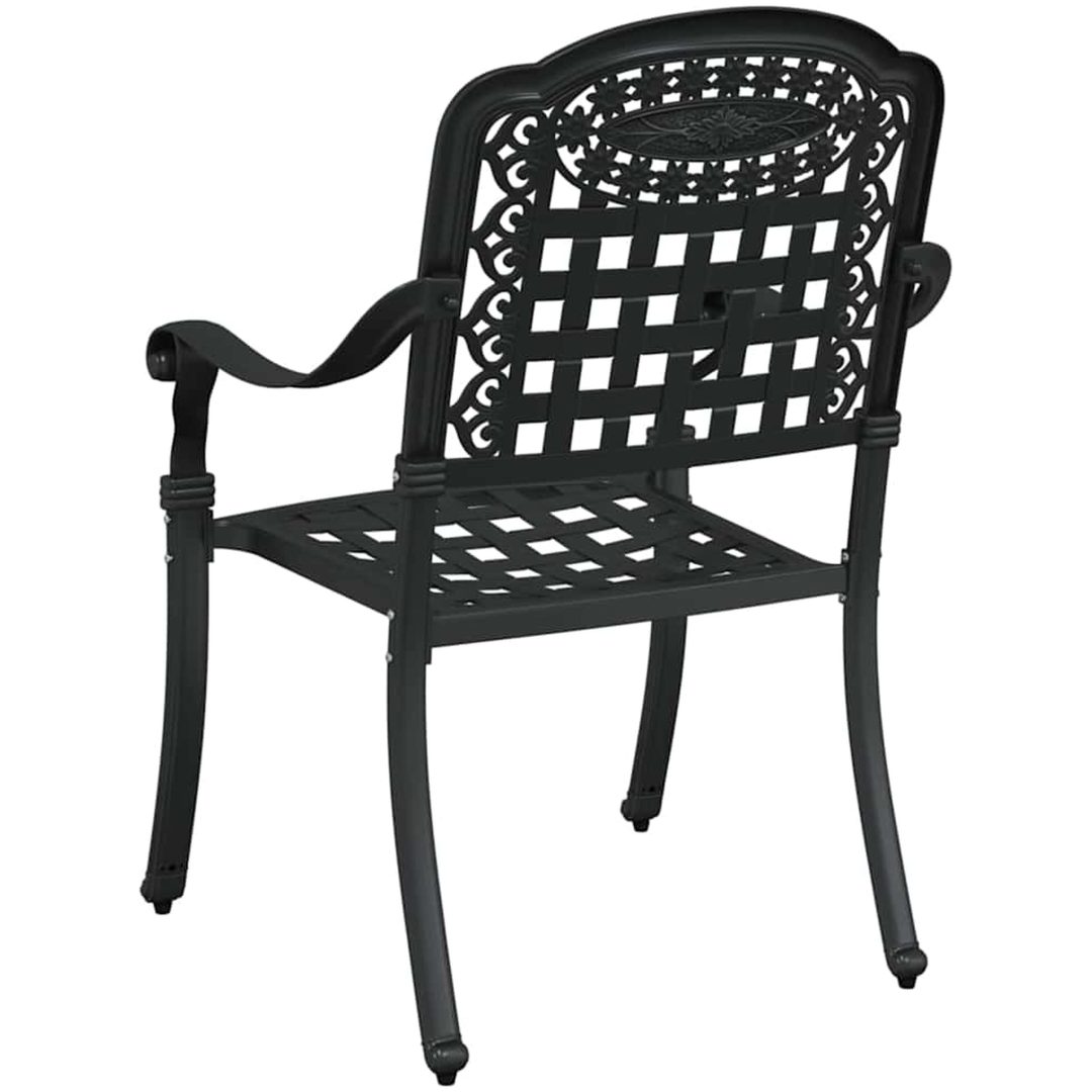 Trädgårdsstolar 2 st Svart Gjutjärn vidaXL 55 x 56,5 x 91 cm – bild 6