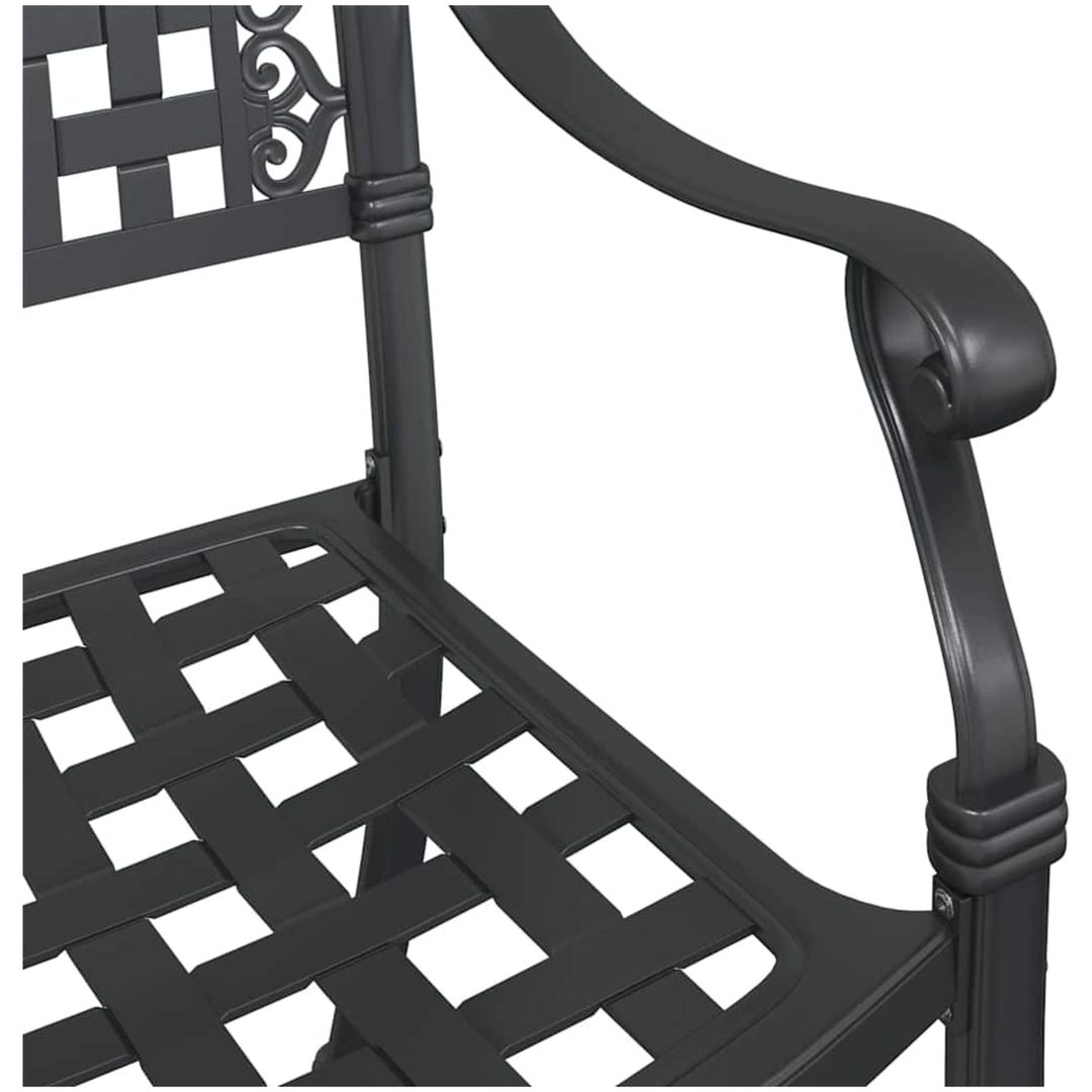 Trädgårdsstolar 2 st Svart Gjutjärn vidaXL 55 x 56,5 x 91 cm – bild 8