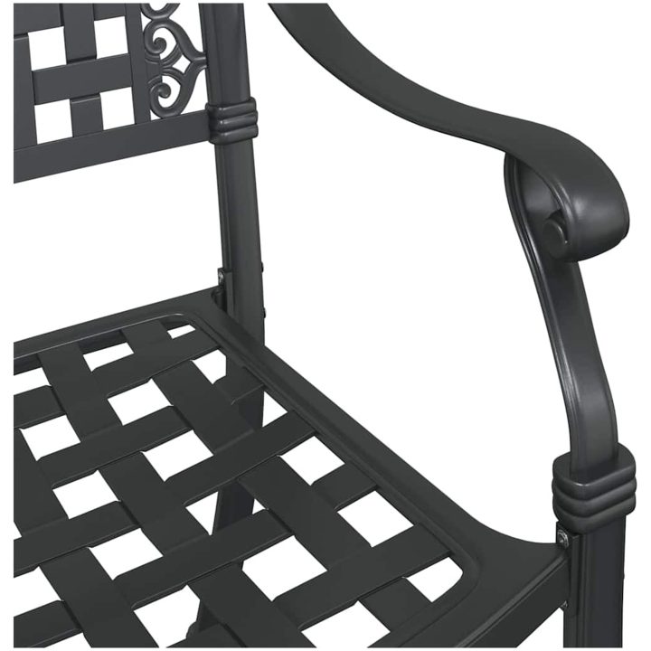 Trädgårdsstolar 2 st Svart Gjutjärn vidaXL 55 x 56,5 x 91 cm – bild 8
