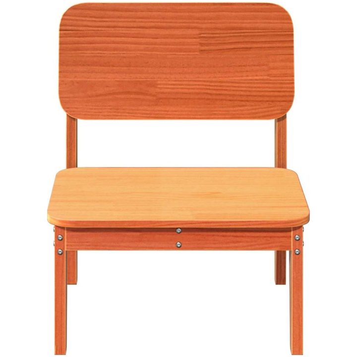 Trädgårdsstolar 2 st vaxbrun 60x52,5x72 cm massiv furu vidaXL – bild 4