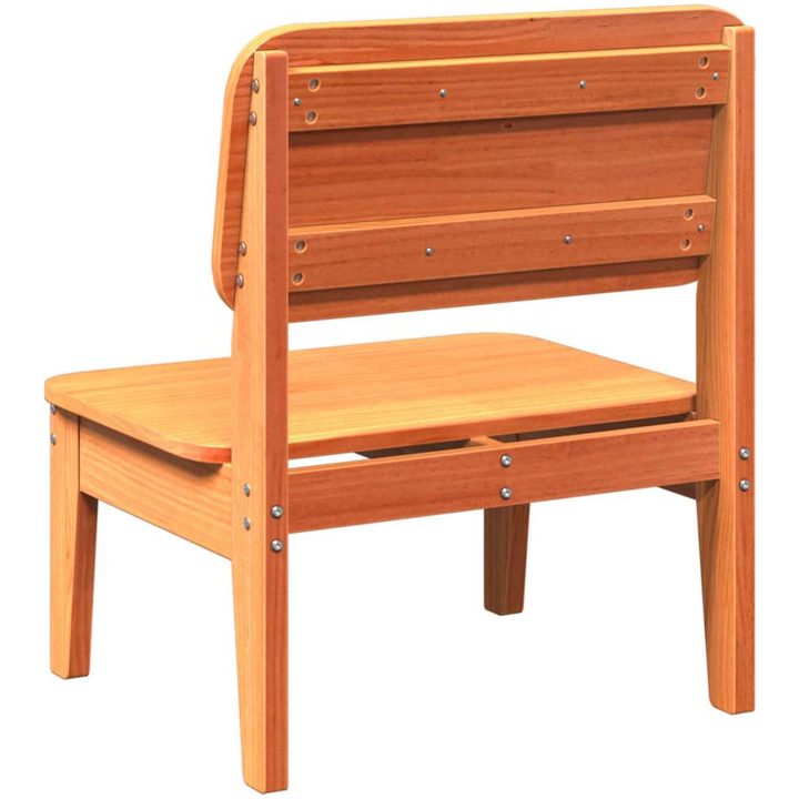 Trädgårdsstolar 2 st vaxbrun 60x52,5x72 cm massiv furu vidaXL – bild 6