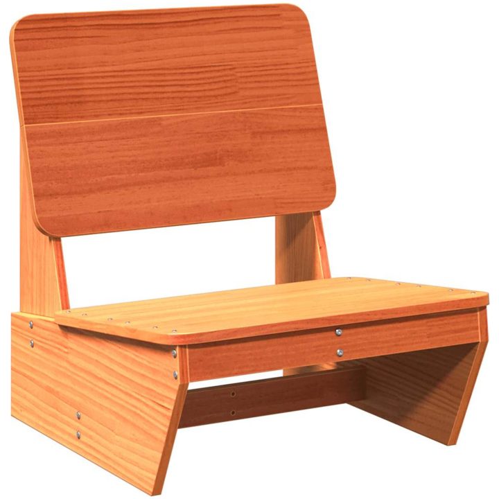 Trädgårdsstolar 2 st vaxbrun 60x64x70,5 cm massiv furu vidaXL – bild 3