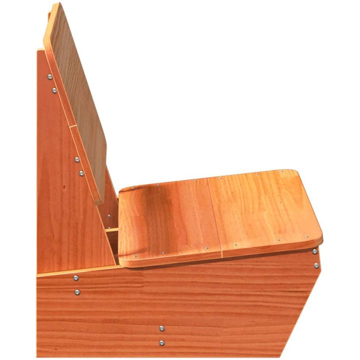 Trädgårdsstolar 2 st vaxbrun 60x64x70,5 cm massiv furu vidaXL – bild 5
