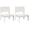 Trädgårdsstolar 2 st vit 60x52,5x72 cm massiv furu vidaXL – miniatyr 2