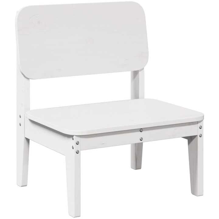 Trädgårdsstolar 2 st vit 60x52,5x72 cm massiv furu vidaXL – bild 3