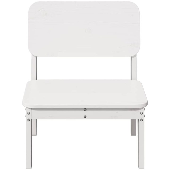 Trädgårdsstolar 2 st vit 60x52,5x72 cm massiv furu vidaXL – bild 4