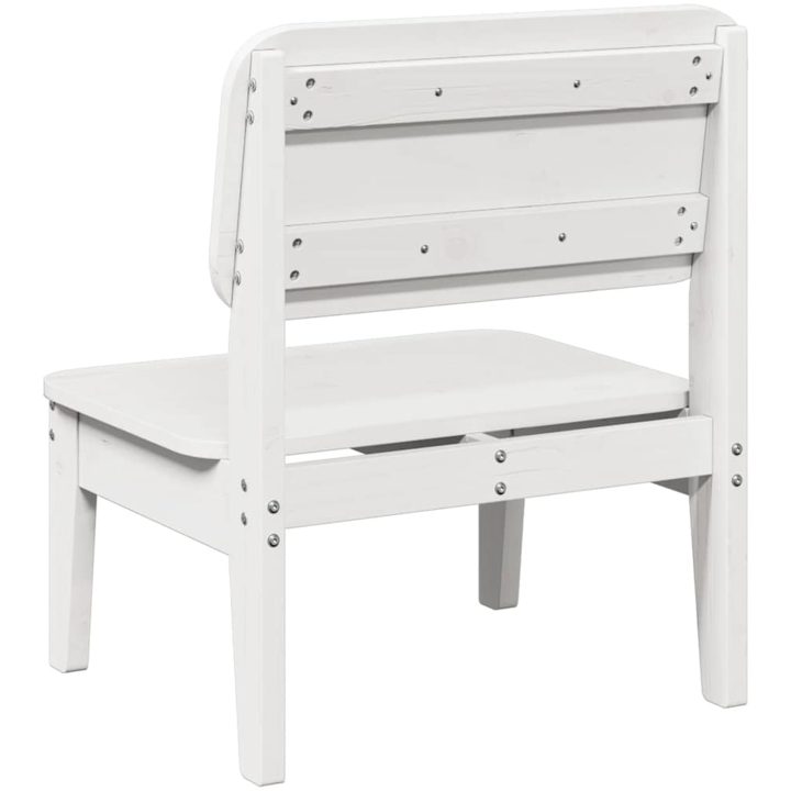 Trädgårdsstolar 2 st vit 60x52,5x72 cm massiv furu vidaXL – bild 6