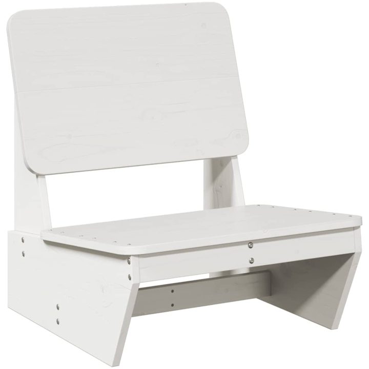 Trädgårdsstolar 2 st vit 60x64x70,5 cm massiv furu vidaXL – bild 3