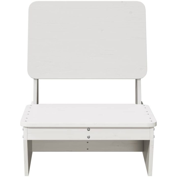 Trädgårdsstolar 2 st vit 60x64x70,5 cm massiv furu vidaXL – bild 4
