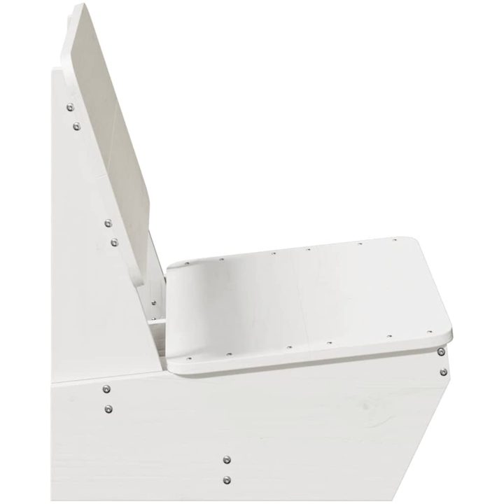 Trädgårdsstolar 2 st vit 60x64x70,5 cm massiv furu vidaXL – bild 5